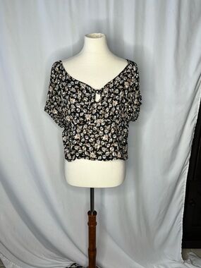 Idyllwind Daisy Floral Peasant Top | Boho Smocked Blouse | Size XL